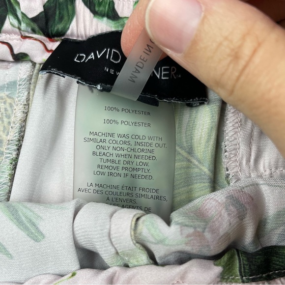 David Lerner Blush Pink Green Tropical Leopard Cheetah Safari Shorts Casual - Picture 4 of 5